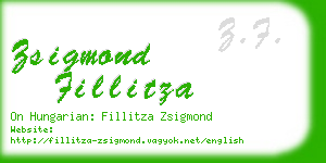 zsigmond fillitza business card